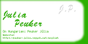 julia peuker business card